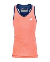 CAMISETA DE TIRANTES BABOLAT PLAY NARANJA AZUL NIA