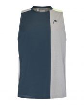 CAMISETA DE TIRANTES HEAD PADEL GRIS AZUL VERDE