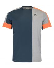 CAMISETA HEAD PADEL TECH GRIS AZUL MARINO