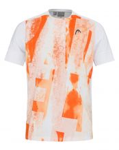 CAMISETA HEAD PADEL TECH BLANCO NARANJA