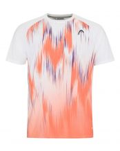 CAMISETA HEAD TOPSPIN BLANCO NARANJA