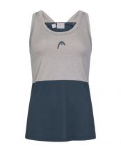 CAMISETA DE TIRANTES HEAD PADEL TECH GRIS AZUL MARINO MUJER