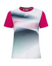 CAMISETA HEAD PERFORMANCE T ROSA BLANCO MUJER