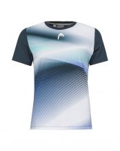 CAMISETA HEAD PERFORMANCE NAVY BLANCO MUJER