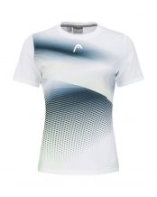 CAMISETA HEAD PERFORMANCE  AZUL BLANCO MUJER