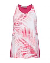 CAMISETA DE TIRANTES HEAD AGILITY TECH BLANCO ROSA MUJER