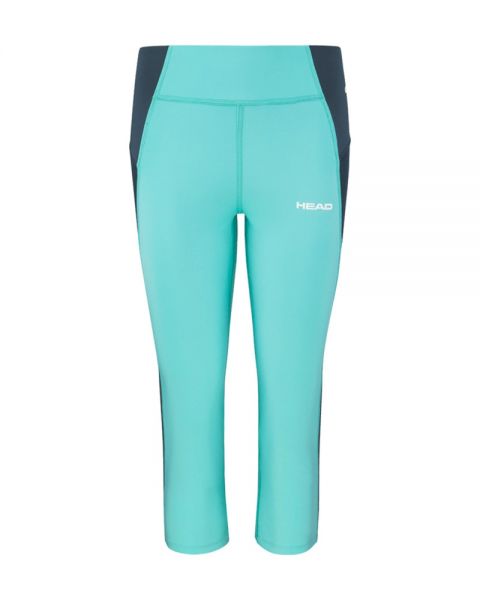 TEXTILE Legging Head Power 3/4 Femme Turquoise