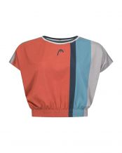 HEAD PADEL CROP T-SHIRT SENZA MANICHE CORAL DONNA