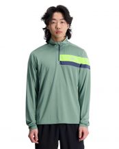 SUDADERA NEW BALANCE ACCELERATE HALF ZIP VERDE