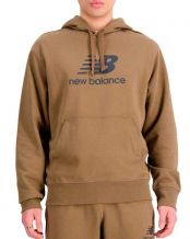 SUDADERA NEW BALANCE ESSENTIALS STACKED LOGO CAF