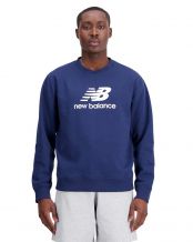 SUDADERA NEW BALANCE ESSENTIALS STACKED LOGO NAVY