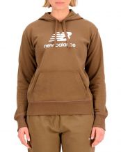 SUDADERA NEW BALANCE ESSENTIALS STACKED LOGO MARRN MUJER