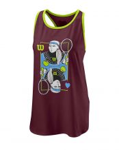 CAMISETA DE TIRANTES WILSON QUEEN TECH ROJO VINO MUJER