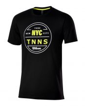 CAMISETA WILSON NYC TENNIS TECH NEGRO AMARILLO