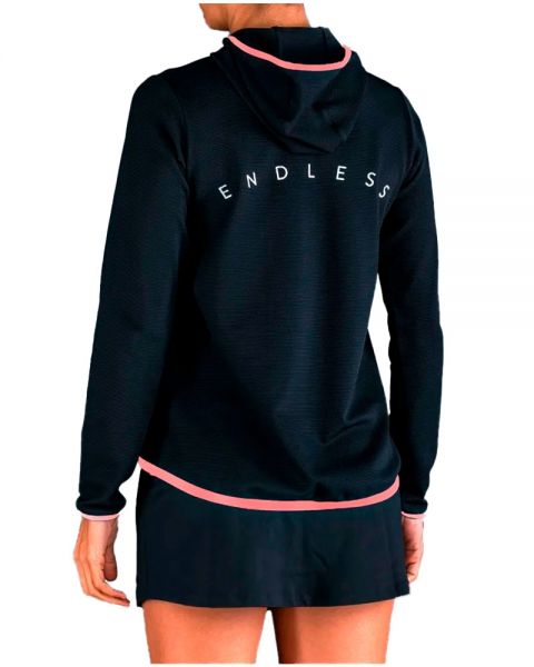 TEXTILE Sweat-shirt Endless Breath Noir Coral Femme