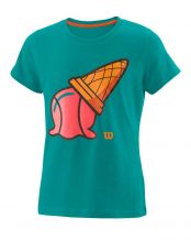 CAMISETA WILSON GIRLS INVERTED CONE TECH TURQUESA