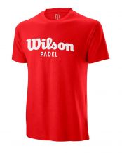 CAMISETA WILSON PADEL SCRPT COTTON ROJO