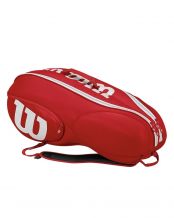 RAQUETERO WILSON MINI VANCOUVER 6PK ROJO BLANCO