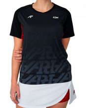 LOK STANISH A1PADEL MAGLIETTA NERA DA DONNA