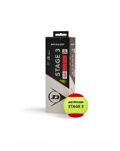BOTE DE 3 BOLAS DUNLOP STAGE 3 ROJO