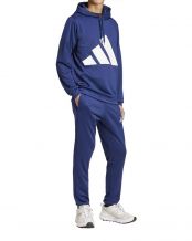 ADIDAS TUTA DA GINNASTICA GRANDE LOGO TRENCH TERRY BLU