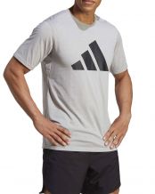 ADIDAS TRAIN ESSENTIALS FEELREADY LOGO T-SHIRT GRISE
