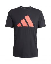 CAMISETA ADIDAS TRAIN ESSENTIALS FEELREADY LOGO NEGRO ROSA