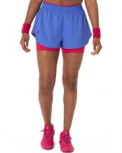 SHORT ASICS MATCH AZUL MUJER