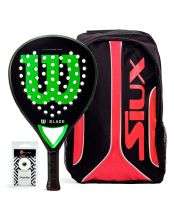 PACK WILSON BLADE TEAM V2 BLACK Y MOCHILA SIUX FUSION