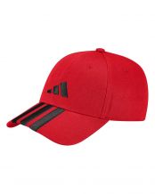 GORRA ADIDAS BASEBALL NEW LOGO 3 BANDAS ROJO