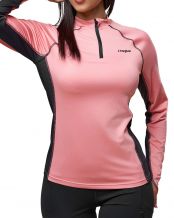 JHAYBER ALPINA OUTDOOR ZIP T-SHIRT ROSE FEMMES