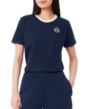 CAMISETA LACOSTE HERITAGE AZUL MARINO MUJER