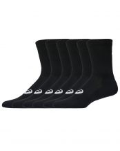 CHAUSETTES ASICS 6 PACK CREW SOCK NOIR 3033C302