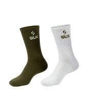 PACK 2 CALCETINES SIUX GROOVE CA�A ALTA VERDE BLANCO