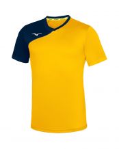 T-SHIRT MIZUNO TEAM TRAD SHUKYU BLEU/JAUNE