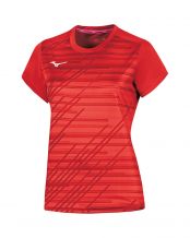 T-SHIRT MIZUNO TEAM CHIBA FEMME ROUGE
