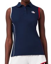 POLO SANS MANCHES LACOSTE FRENCH TEAM COLLECTION FEMME BLEU MARINE