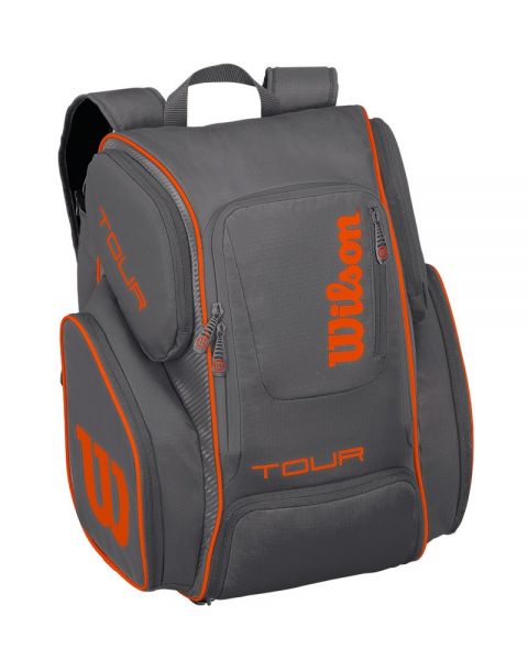 MOCHILA WILSON TOUR V BACKPACK GRIS NARANJA