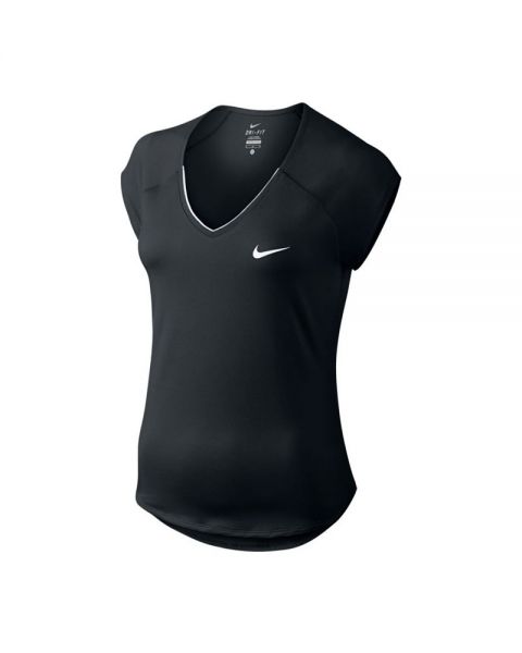 Impresión Persona viernes Camiseta Nike Court Pure Mujer Negro - Ropa deportiva más barata