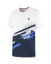 CAMISETA KSWISS HYPERCOURT PRINT CREW STRIPE BLANCO