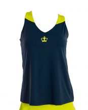 CAMISETA BLACK CROWN RODAS MUJER AZUL/AMARILLO