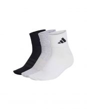 PACK 3 CHAUSETTES ADIDAS ESSENTIAL ANKLE BLANC/NOIR/GRIS
