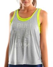 CAMISETA BULLPADEL EVE GRIS VERDE MUJER