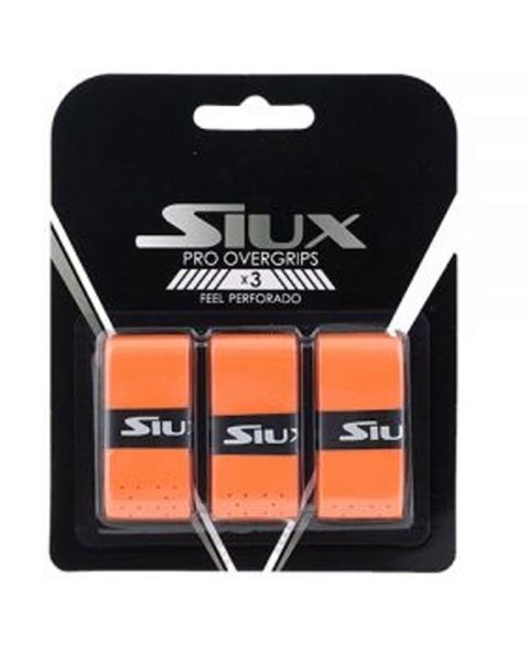ACCESORIOS Blister Overgrips Siux Pro X3 Naranja Perforado