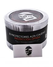 TAMBOR DE PROTECTORES SIUX TRANSPARENTES 50 UNIDADES