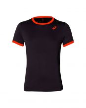 CAMISETA ASICS CLUB SS TOP NEGRO NARANJA