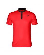 POLO ASICS CLUB ROJO NEGRO