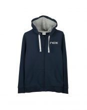 SUDADERA NOX TEAM CON CAPUCHA AZUL MARINO MUJER