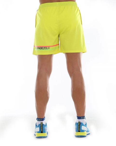 Pantalón corto Bullpadel Surfear Amarillo Azufre Flúor 