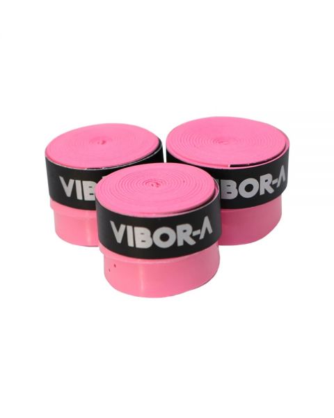 ACCESORIOS Pack 3 Overgrips Vibor-a Microperforado Rosa Fluor
